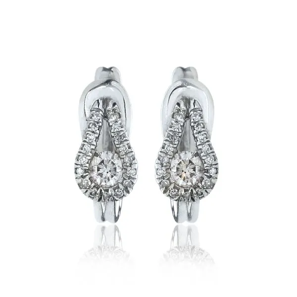 Sterling Silver .37ctw Diamond Hoop Earrings | Purple Creek